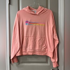 Champion Women's Pink Hoodie with Logo